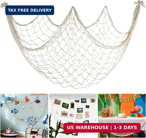 80x40 inch fishing net decor - 80x40,