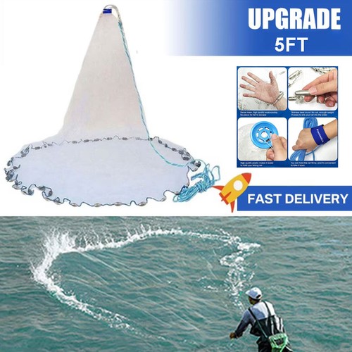 5ft fishing cast net bait - 5ft,